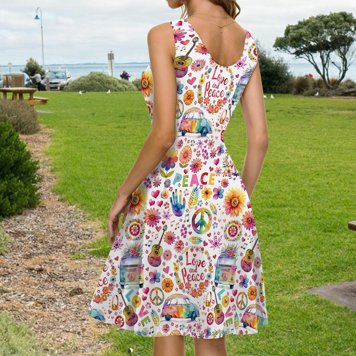 Hippie Soul – Personalisiertes ärmelloses Hippie-Kleid