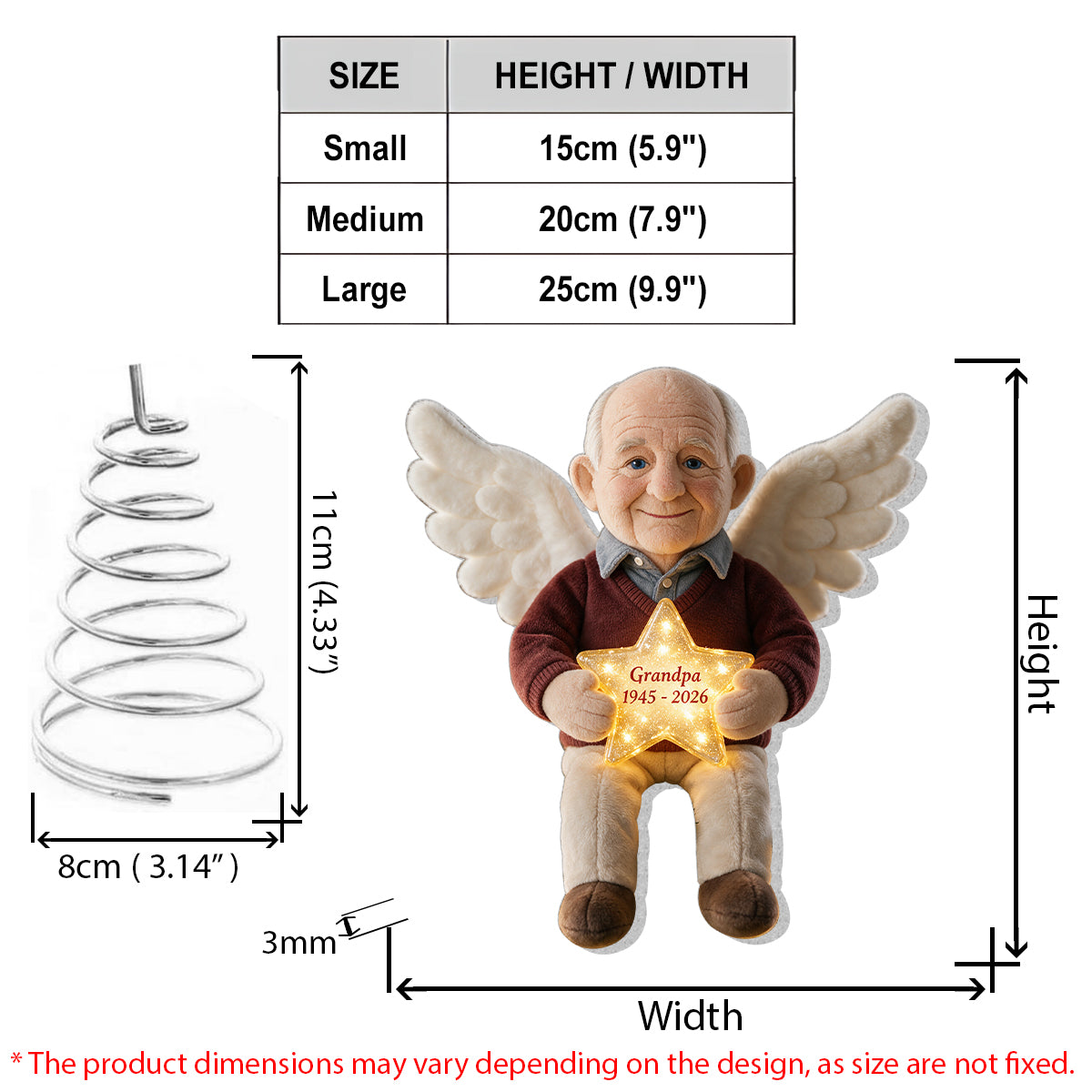 I'm Always With You - Personalized Memorial LED Light Tree Topper