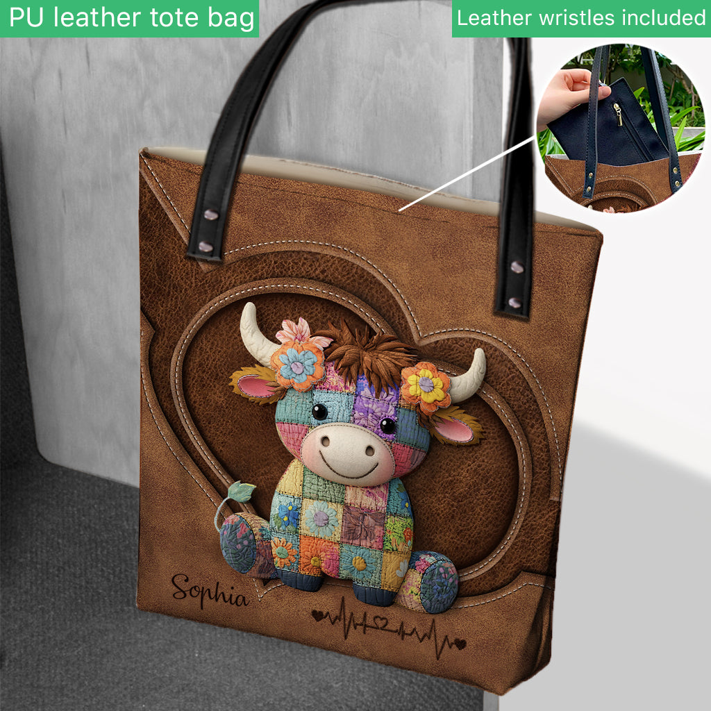Just A Girl Who Loves Highland Cows - Personalized Highland Cow Tote Bag