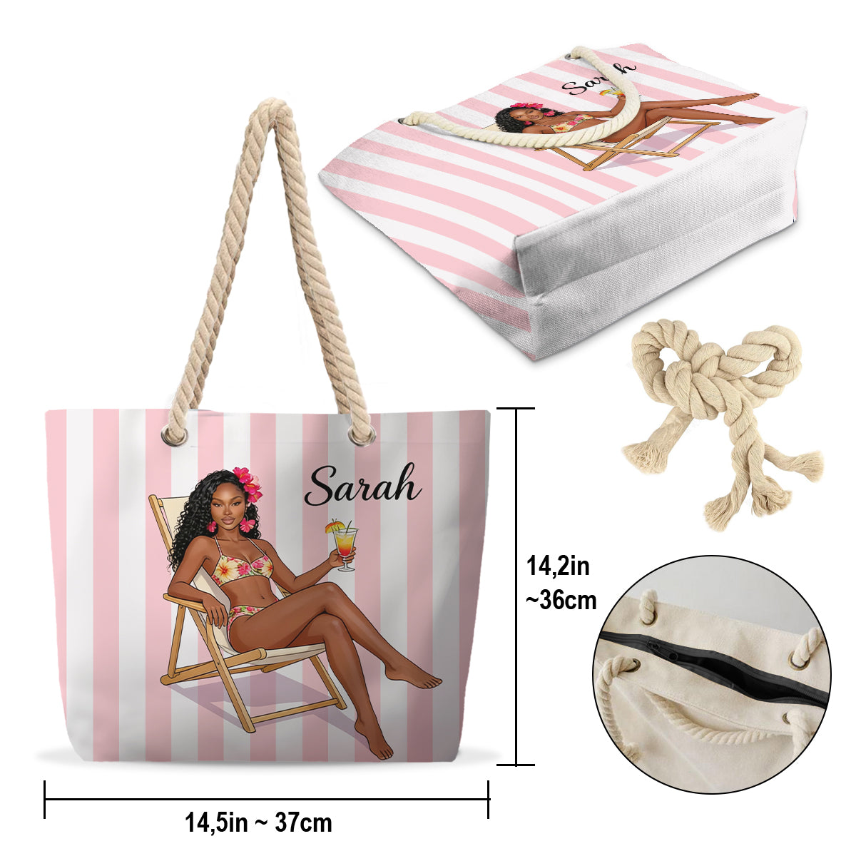 Summer Escape Collection - Personalized Sea Lover Beach Bag