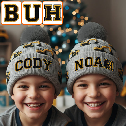 Coole, personalisierte Kindermütze mit Anfangsbuchstaben – das perfekte Geschenk für Kinder!