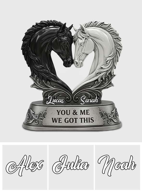 Du und ich, wir schaffen das – personalisierte Acrylplakette in individueller Form für Paare