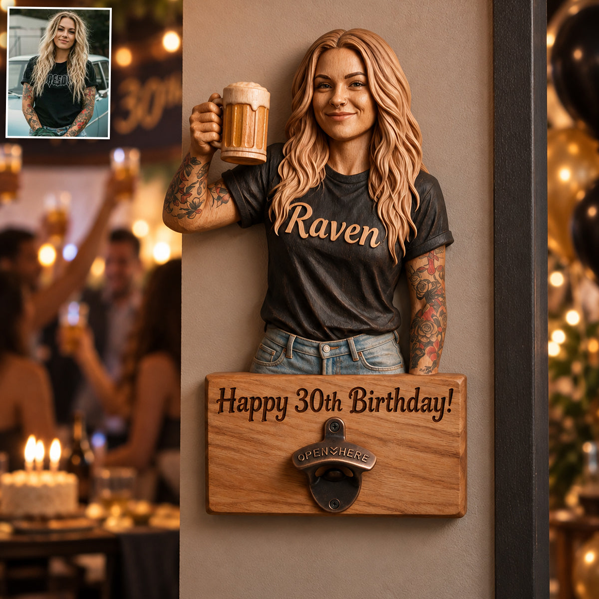 Happy Beerthday - Personalisierter Flaschenöffner für Geburtstage