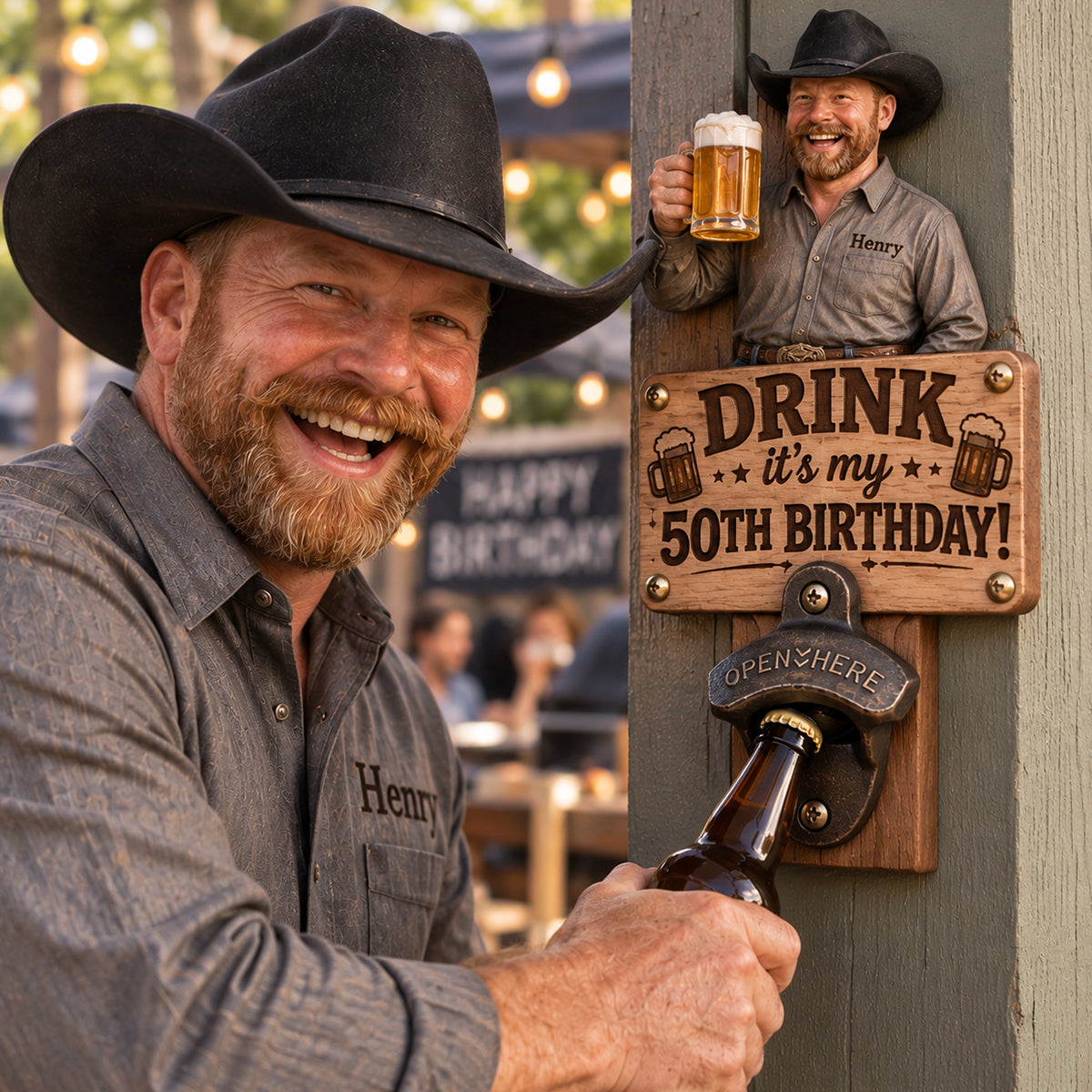 Happy Beerthday - Personalisierter Flaschenöffner für Geburtstage