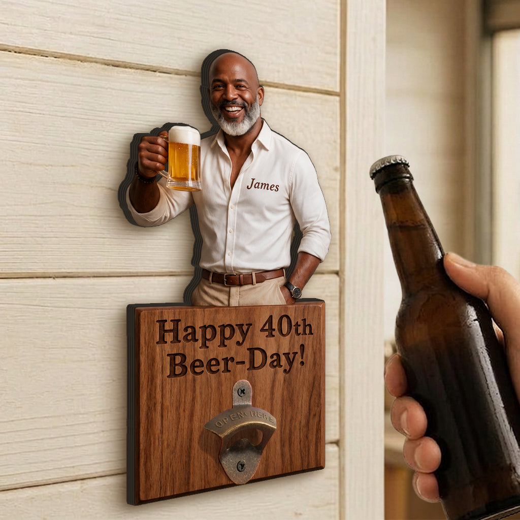 Happy Beerthday - Personalisierter Flaschenöffner für Geburtstage