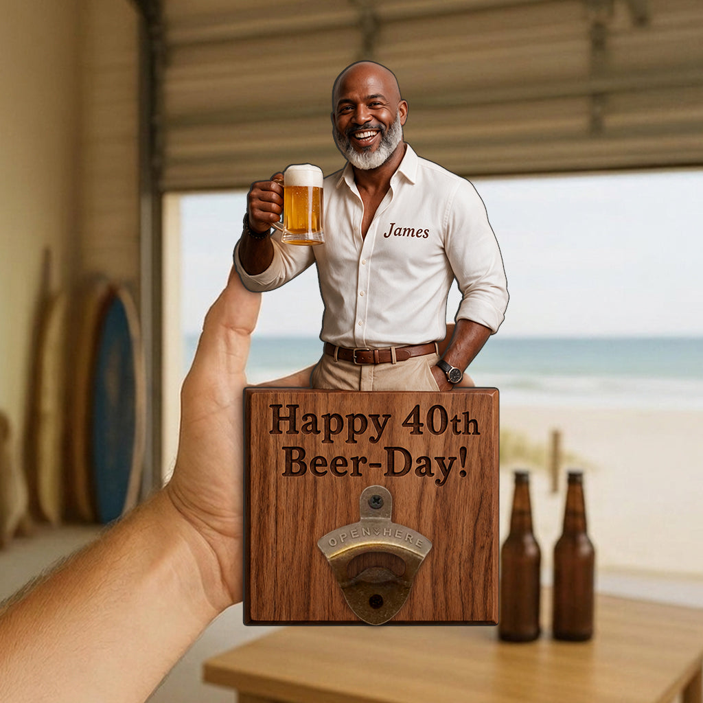 Happy Beerthday - Personalisierter Flaschenöffner für Geburtstage