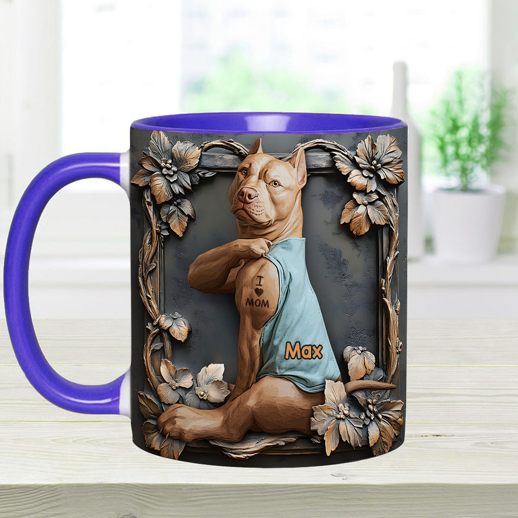 I Love Mom - Personalized Dog Accent Mug