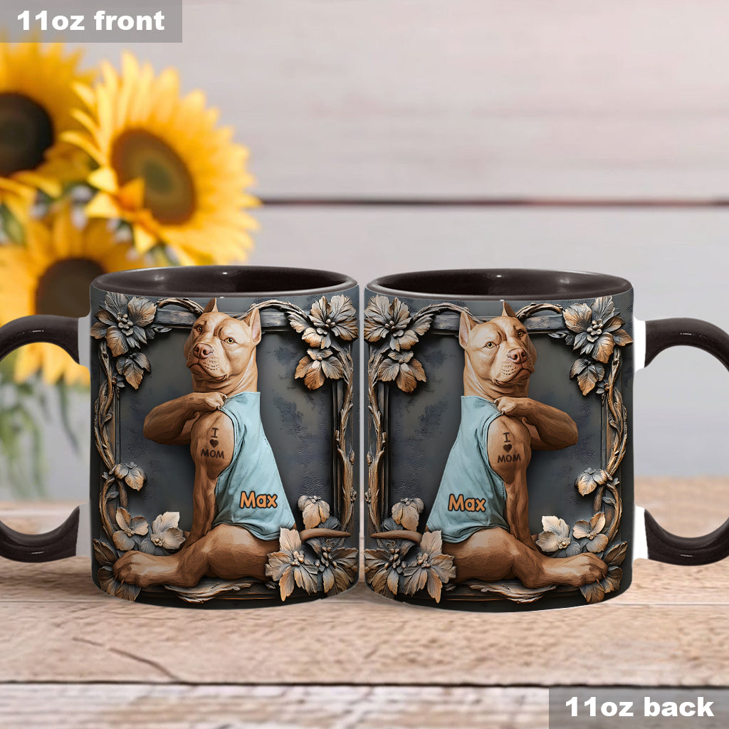 I Love Mom - Personalized Dog Accent Mug