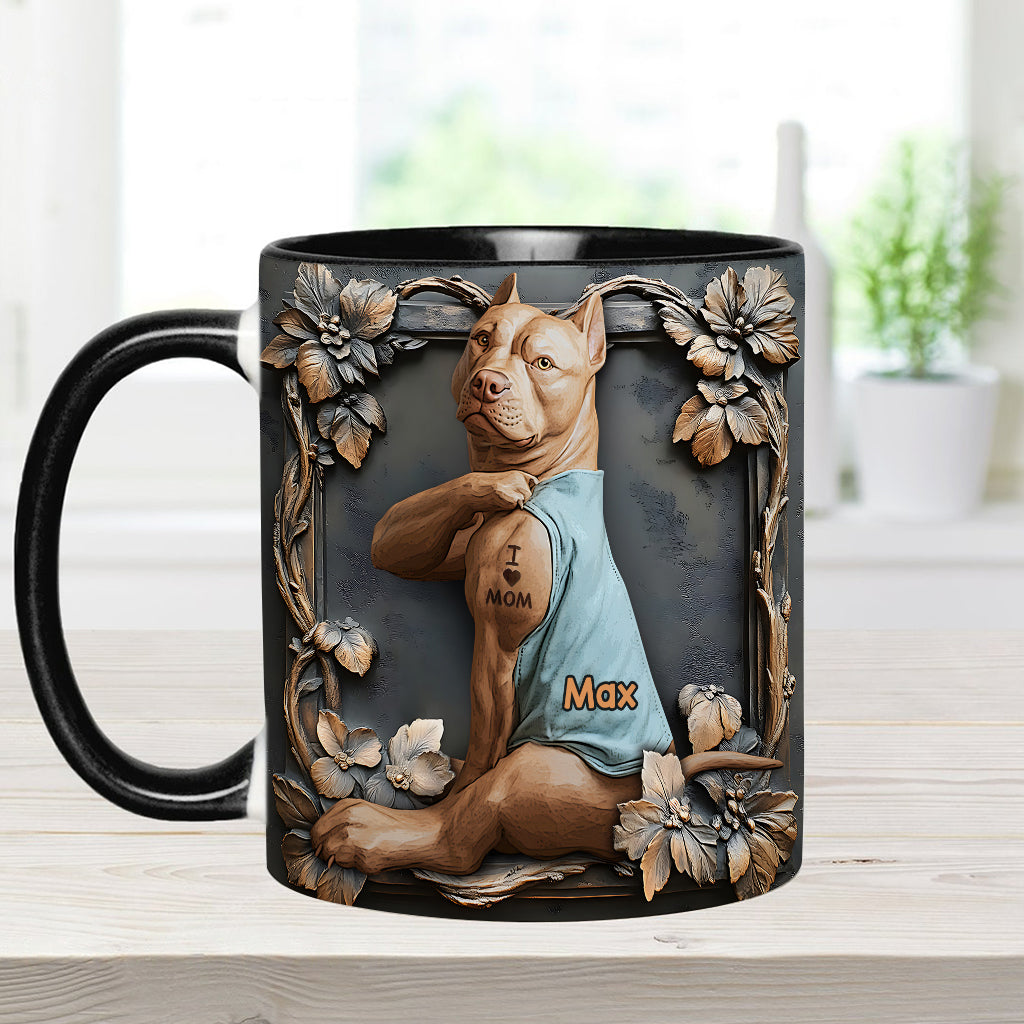 I Love Mom - Personalized Dog Accent Mug