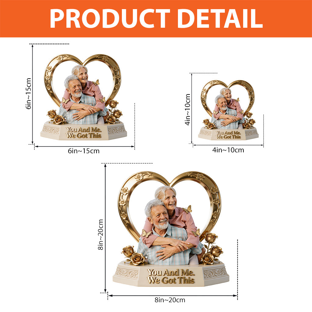 Geschenk für Paare: „Wir schaffen das“ – personalisierte Acrylplakette in individueller Form für Paare