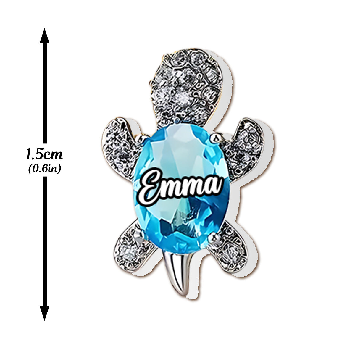 Liebe Schildkröte – Personalisierte Schildkröten-Ohrstecker