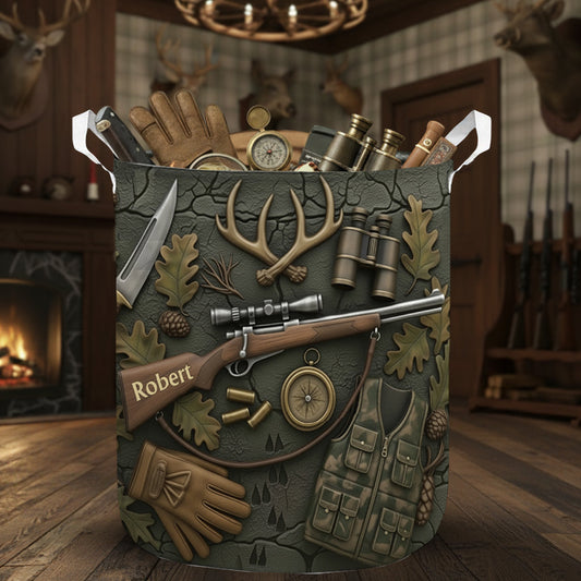 Jagdbegeisterung – Personalisierter Aufbewahrungskorb für Jagdausrüstung
