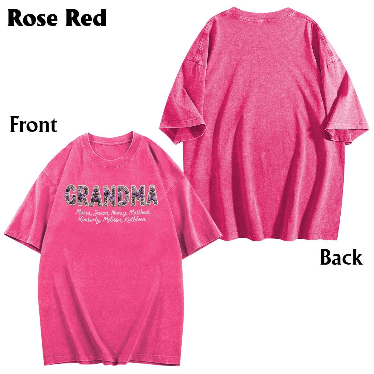 Flowers For Mother's Day - Personalized Mother Wash T-Shirt