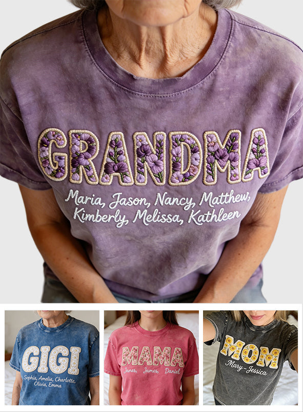 Flowers For Mother's Day - Personalized Mother Wash T-Shirt