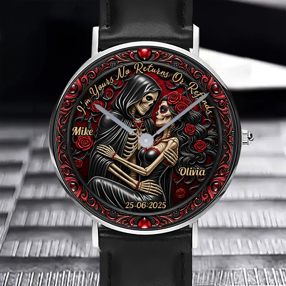 Ich gehöre dir – Keine Rückgabe oder Rückerstattung – Personalisierte Partneruhr