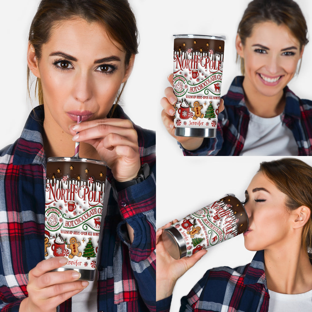 North Pole Gingerbread Christmas - Personalized Christmas Tumbler