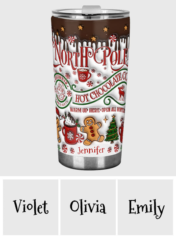 North Pole Gingerbread Christmas - Personalized Christmas Tumbler