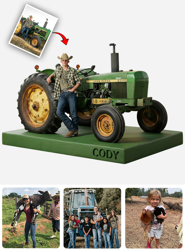 Individuell gestaltbare Acrylplakette mit Bauernmotiv nach Foto – personalisierte Bauernplakette in Sonderform