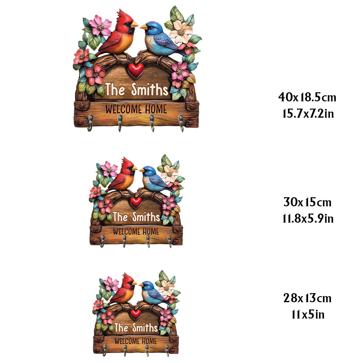 Willkommen zu Hause – Personalisierter, individuell geformter Schlüsselhalter für die ganze Familie