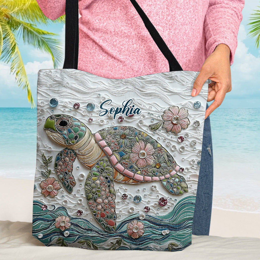 Beautiful Turtle - Personalized Turtle Leather Bag