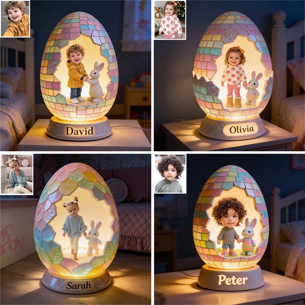 Custom Any Photo Easter Gift - Personalized Kid Acrylic LED Night Light