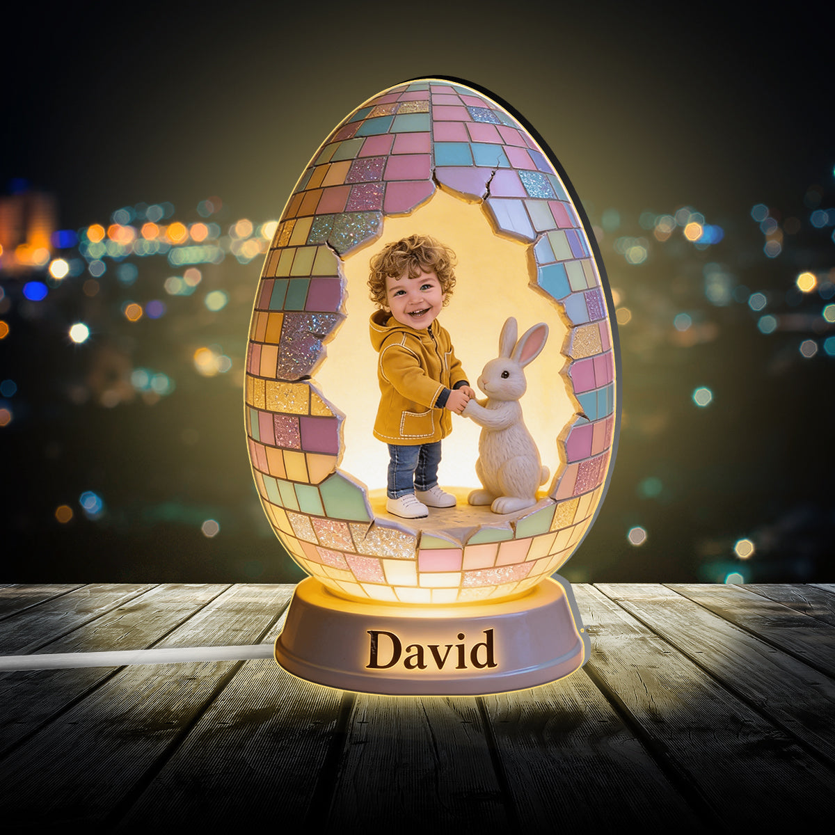Custom Any Photo Easter Gift - Personalized Kid Acrylic LED Night Light