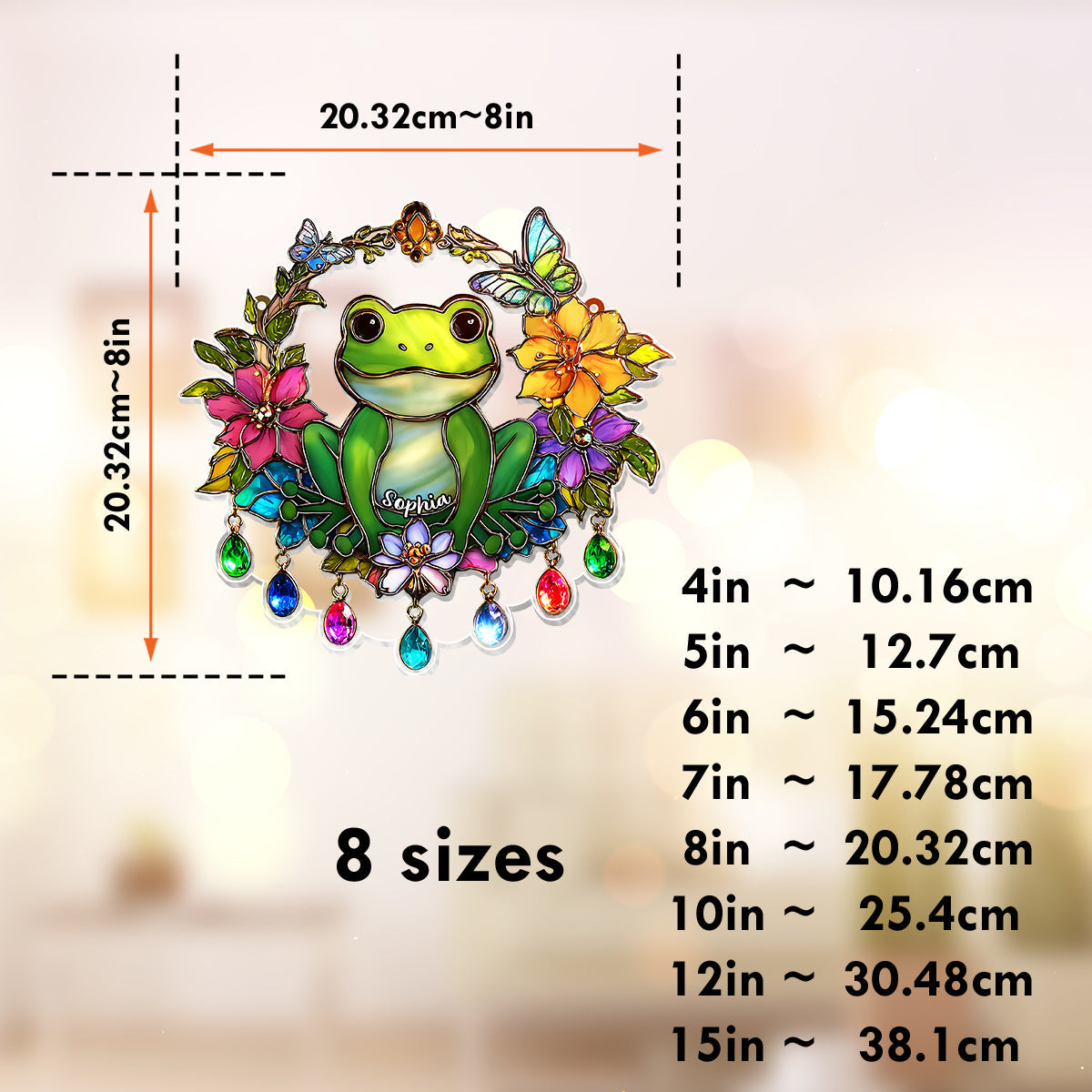 Love Frog - Personalized Frog Window Hanging Suncatcher Ornament