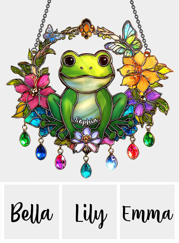 Love Frog - Personalized Frog Window Hanging Suncatcher Ornament