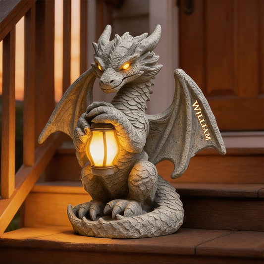Wächterdrache - Personalisierte Solar-Acrylleuchte