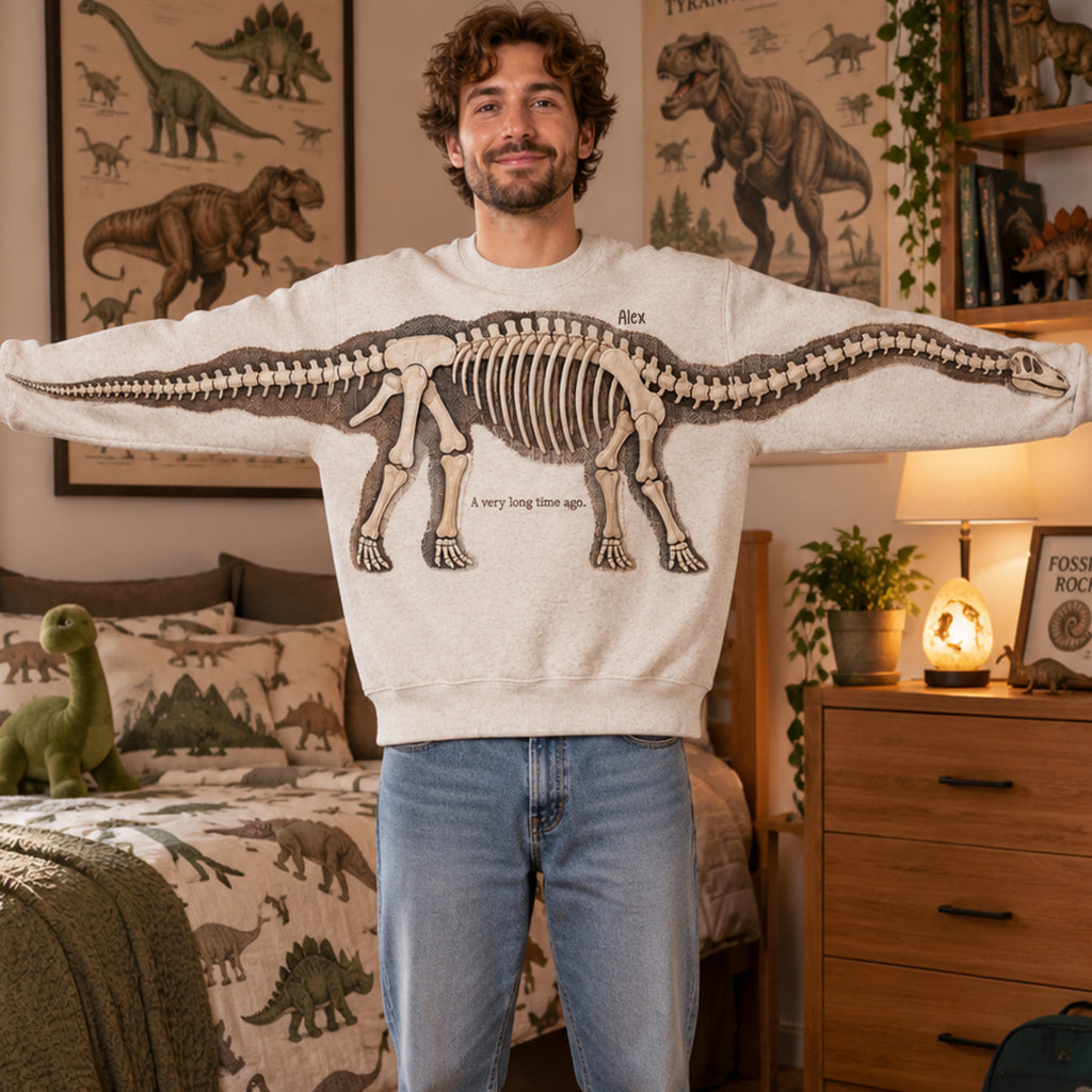 Entdecke den ganzen Dinosaurier - Personalisierte Dinosaurier All Over Shirt