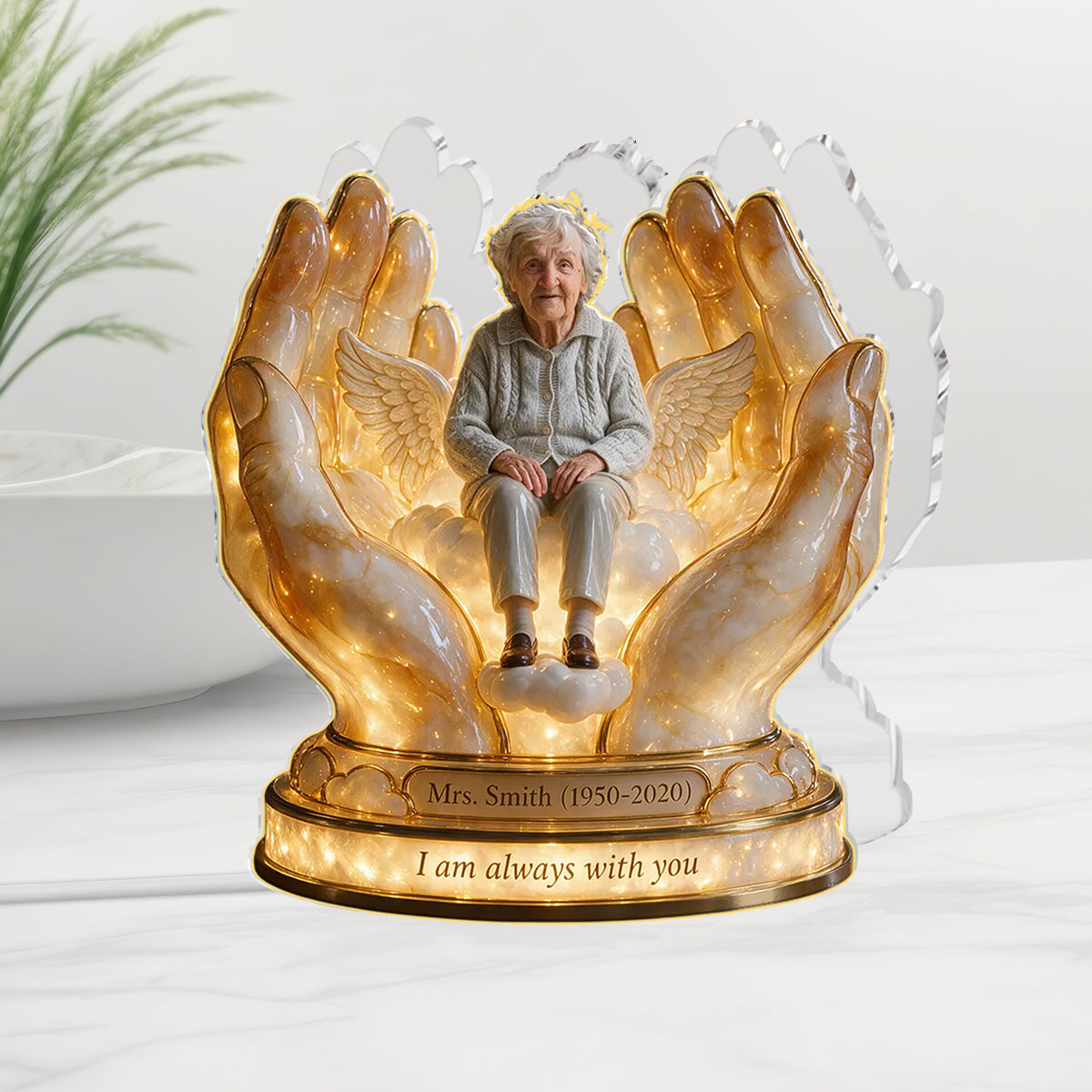 Personalisierte Gedenkgeschenk, Ein Schönes Andenken für einen Geliebten - Personalisierte Gedenk-Acryl-LED-Nachtlicht