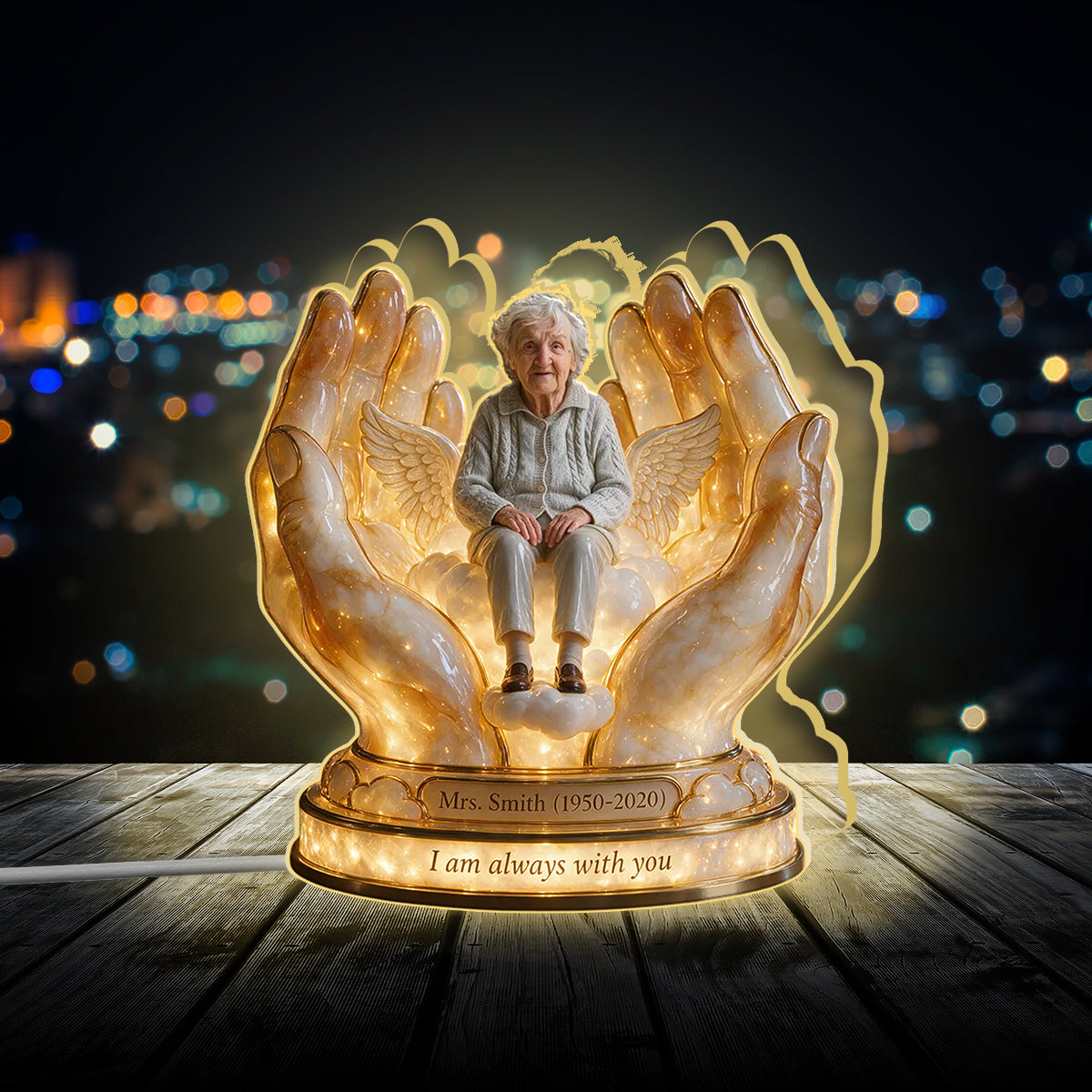 Personalisierte Gedenkgeschenk, Ein Schönes Andenken für einen Geliebten - Personalisierte Gedenk-Acryl-LED-Nachtlicht