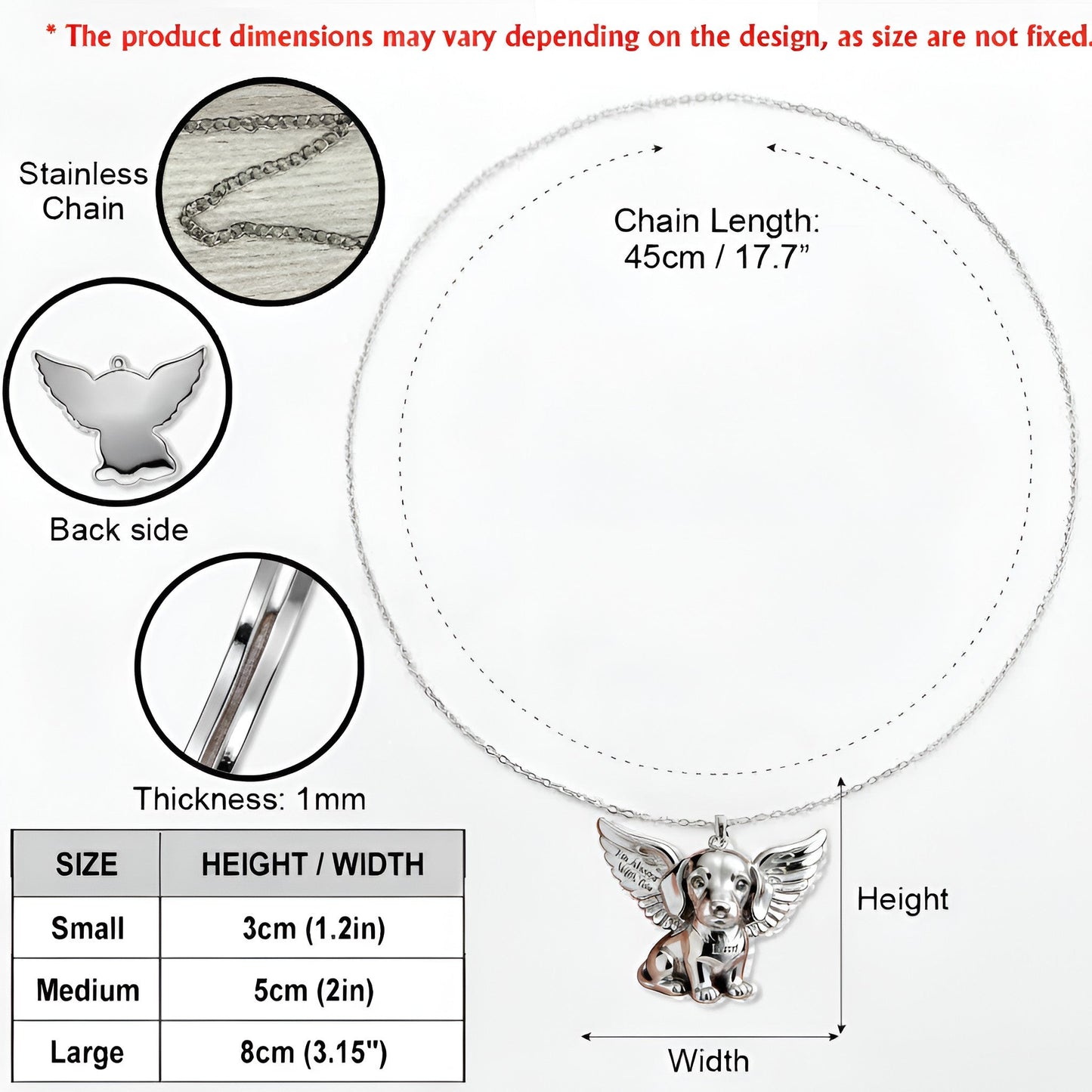 Ich liebe meinen Hund – Personalisierte Hundeanhänger-Halskette aus Metall