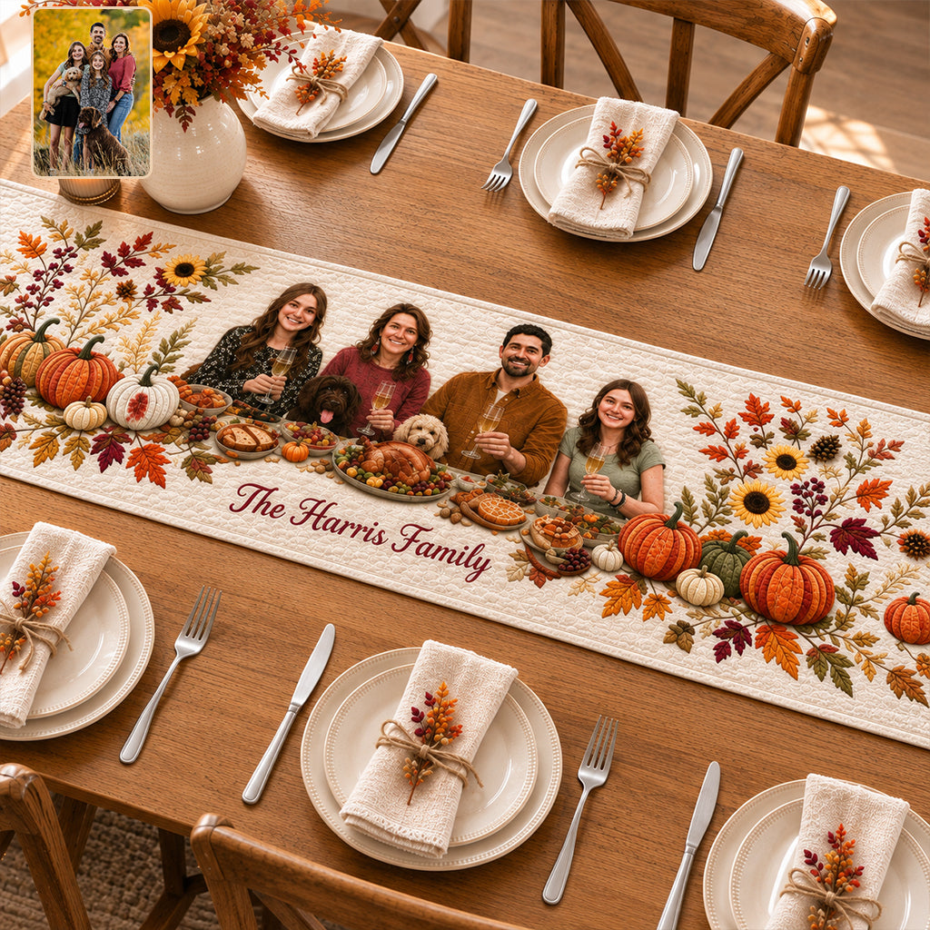 Cheers! - Personalized Family Custom Shape Table Runner