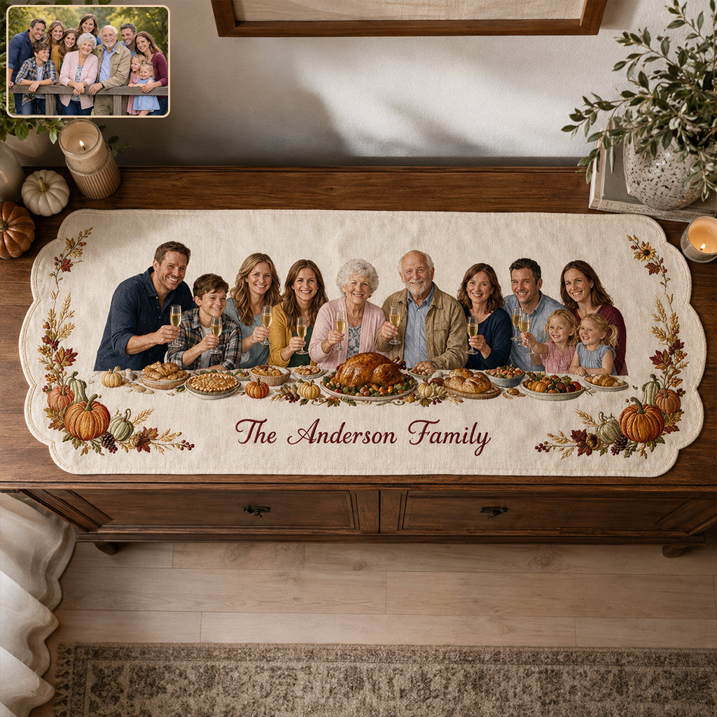 Cheers! - Personalized Family Custom Shape Table Runner