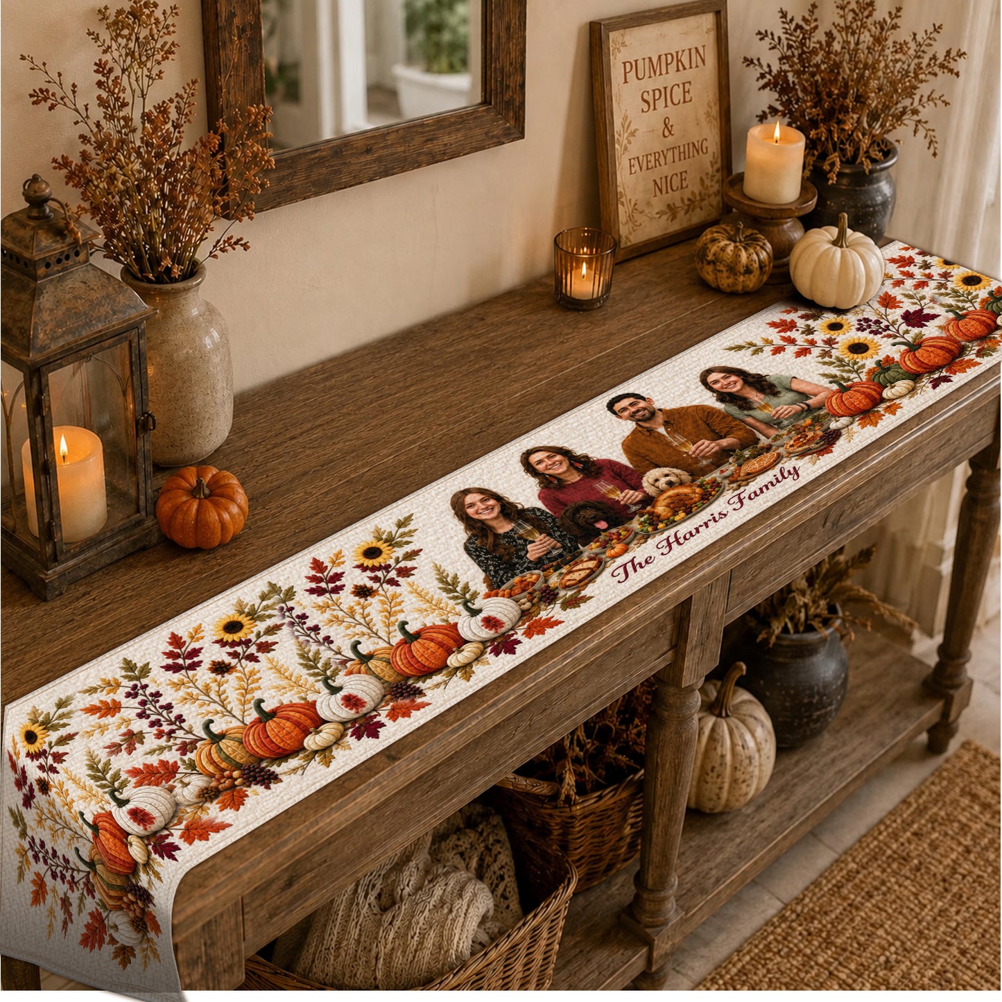 Cheers! - Personalized Family Custom Shape Table Runner