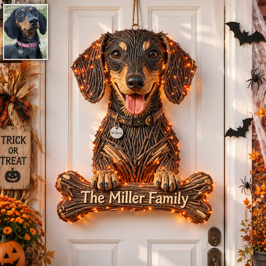 Dog Halloween - Personalized Dog LED Light Acrylic Sign