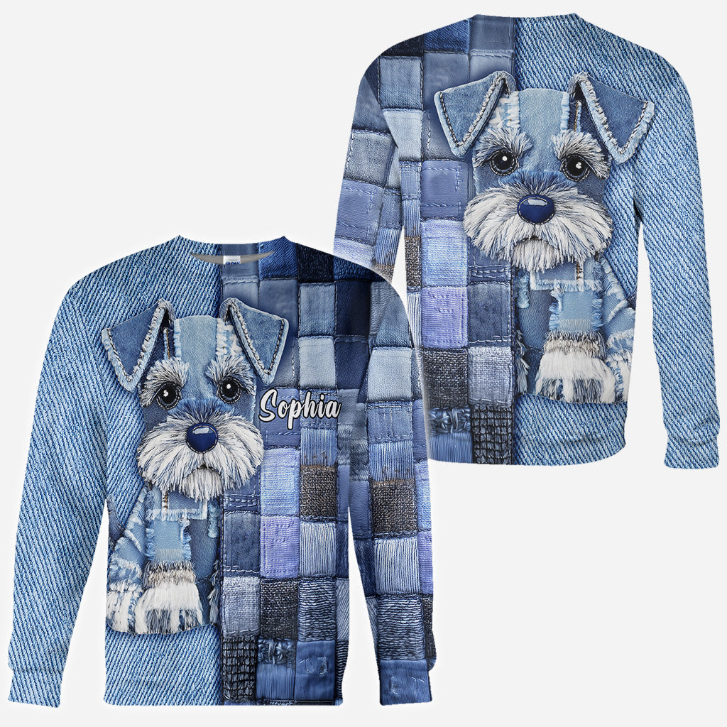 Love Miniature Schnauzer - Personalized Dog All Over Shirt