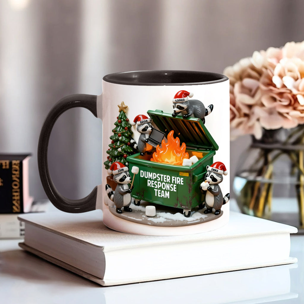 Mülltonnenbrand-Einsatzteam – Personalisierte Tasse mit Kollegenakzent