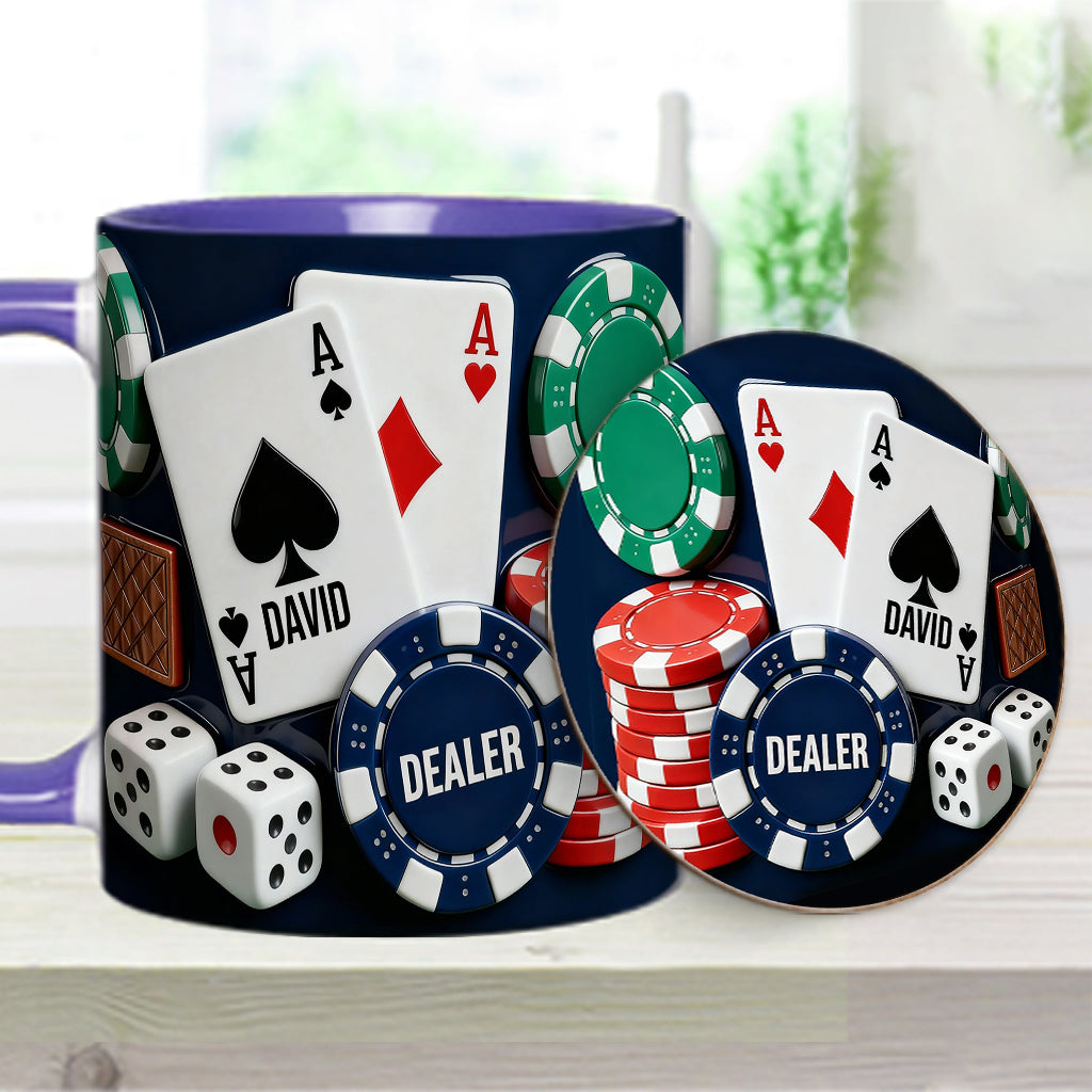 Love Poker – Personalisierte Poker-Tasse & Untersetzer