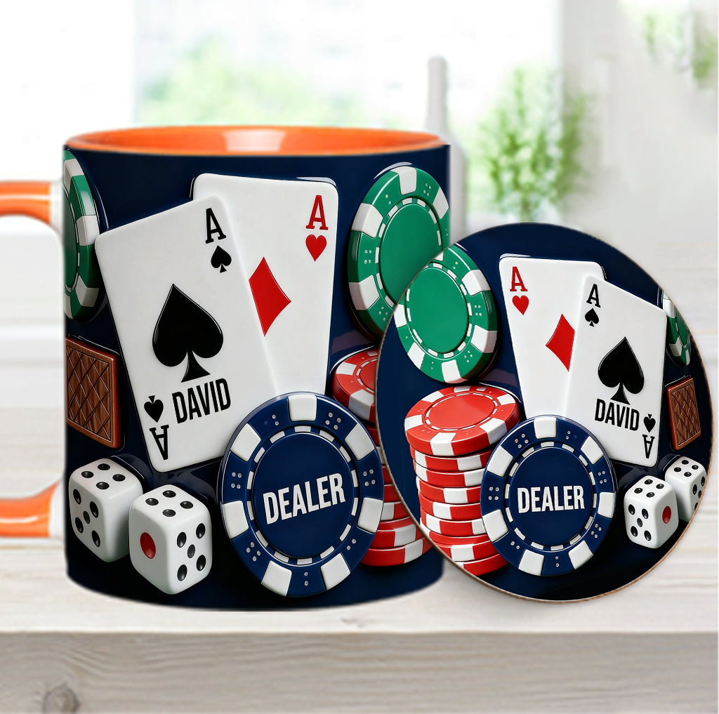 Love Poker – Personalisierte Poker-Tasse & Untersetzer