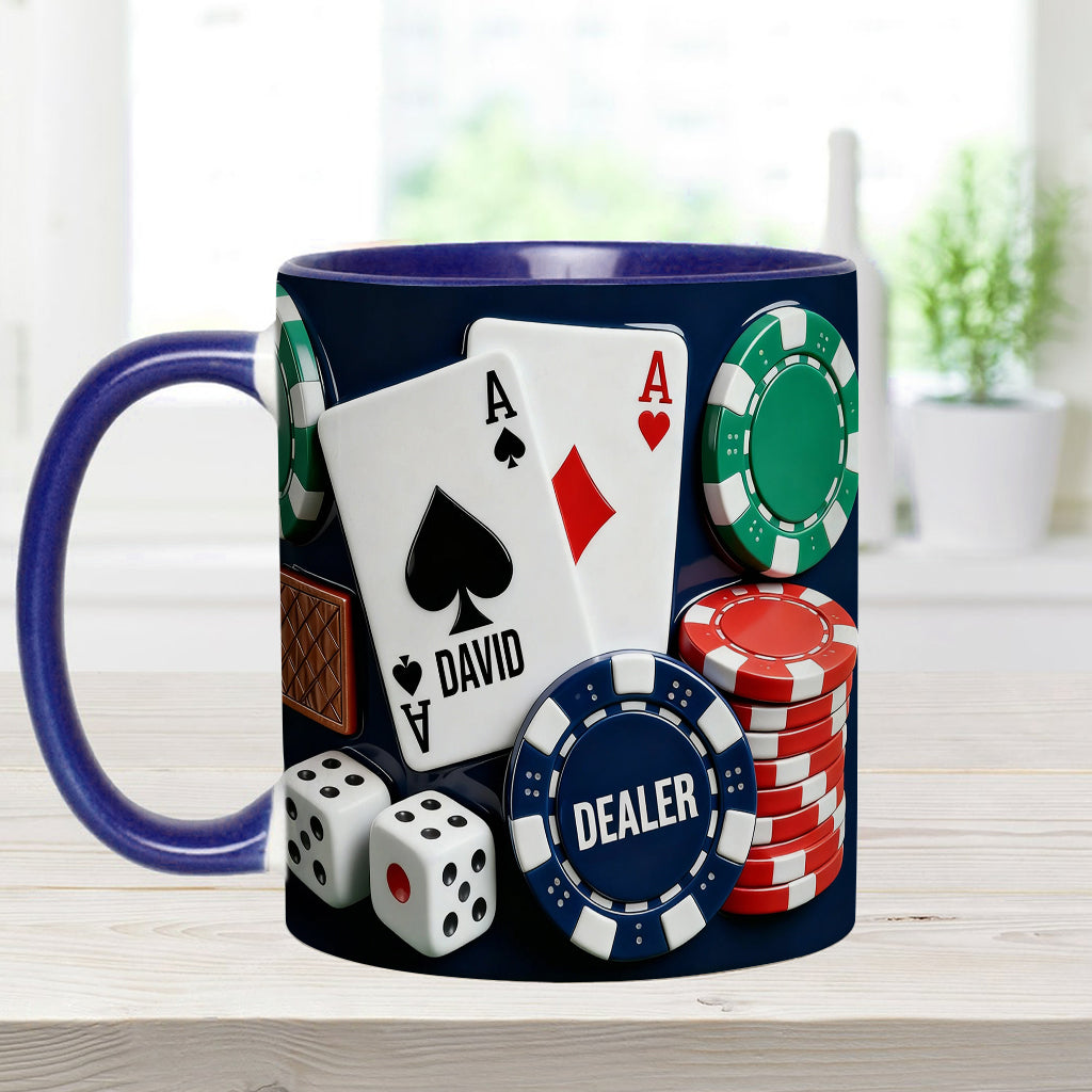 Love Poker – Personalisierte Poker-Tasse & Untersetzer