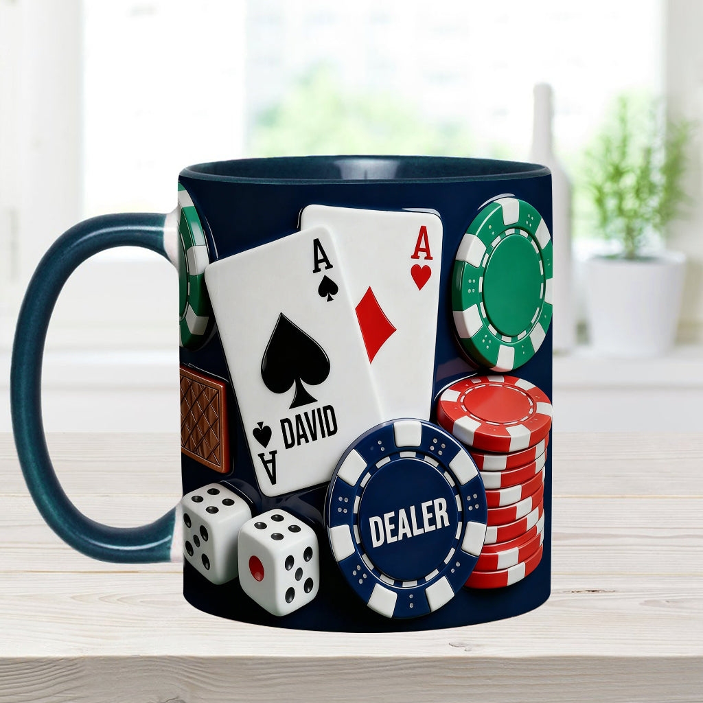 Love Poker – Personalisierte Poker-Tasse & Untersetzer