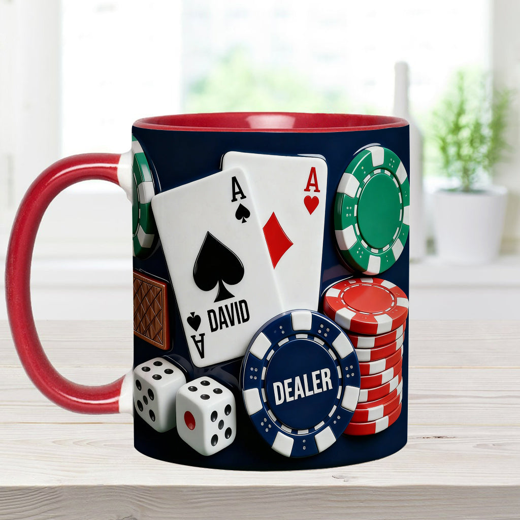 Love Poker – Personalisierte Poker-Tasse & Untersetzer
