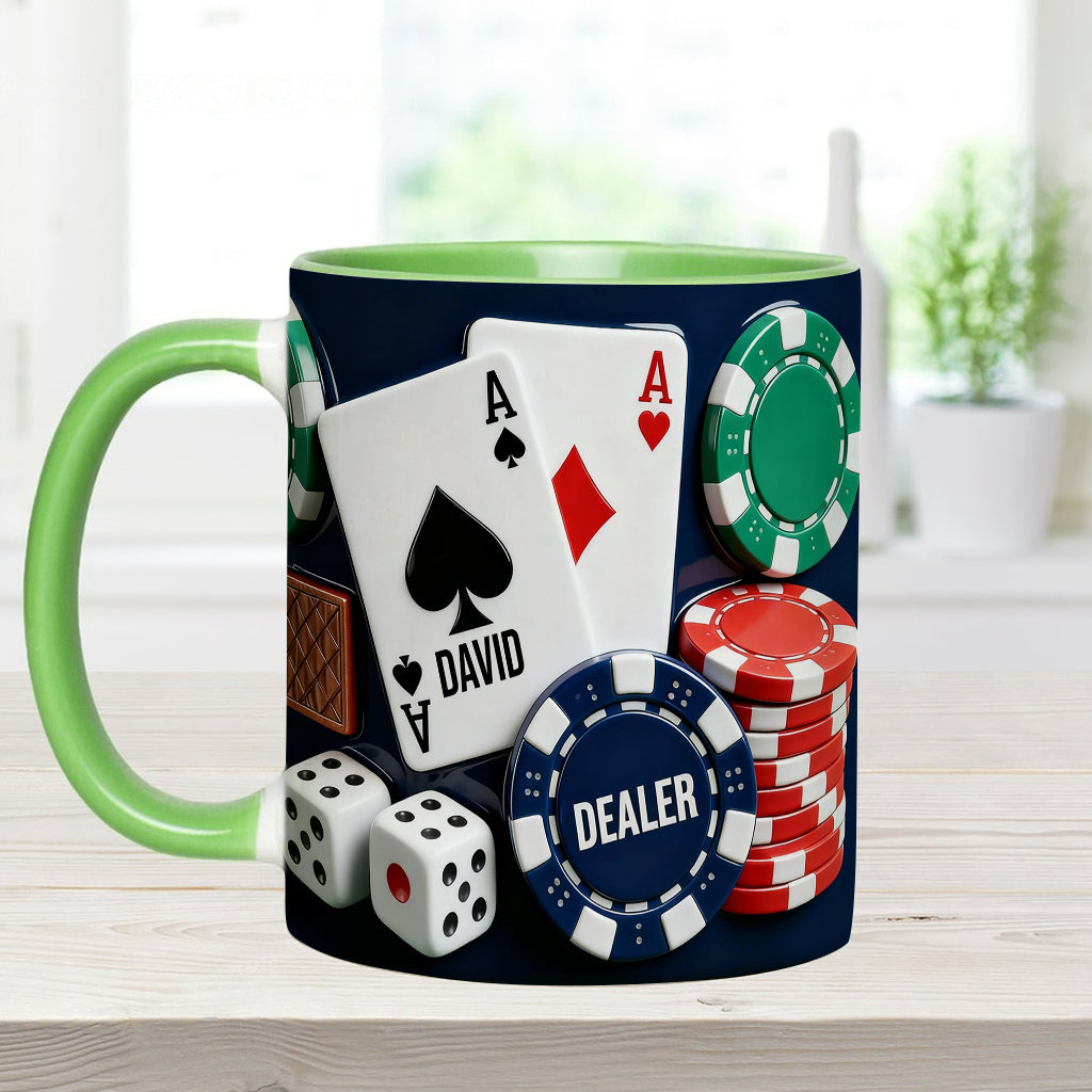 Love Poker – Personalisierte Poker-Tasse & Untersetzer