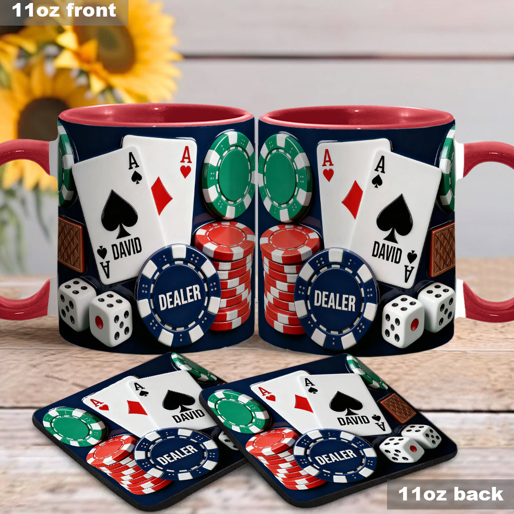 Love Poker – Personalisierte Poker-Tasse & Untersetzer