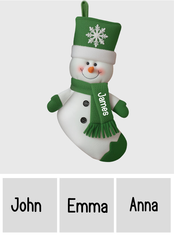 Frohe Weihnachten – Personalisierter Weihnachtsstrumpf in Familienform
