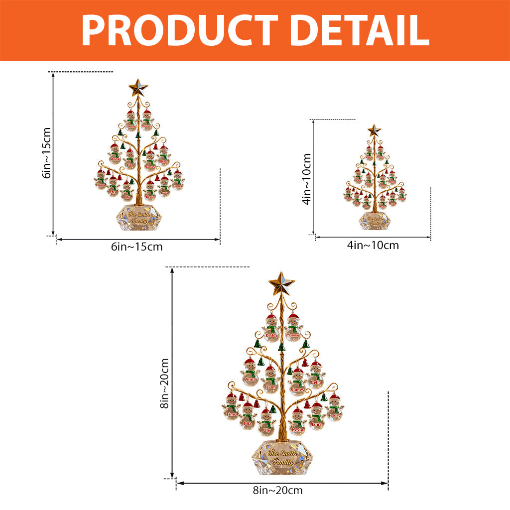 Frohe Weihnachten – Personalisierte Acrylplakette in individueller Familienform