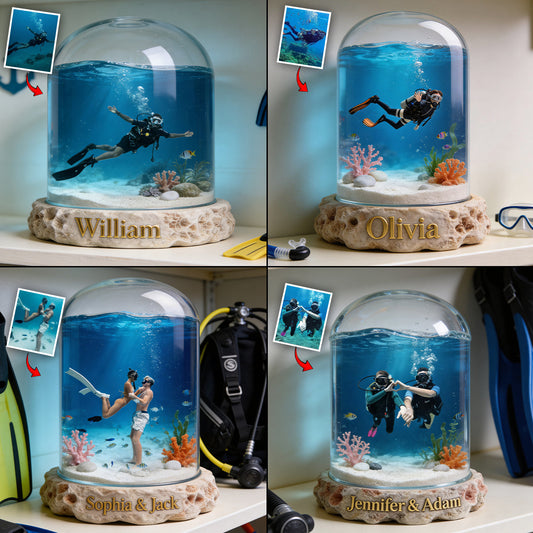 Fantasy Ocean - Personalized Scuba Diving Custom Shaped Acrylic Plaque