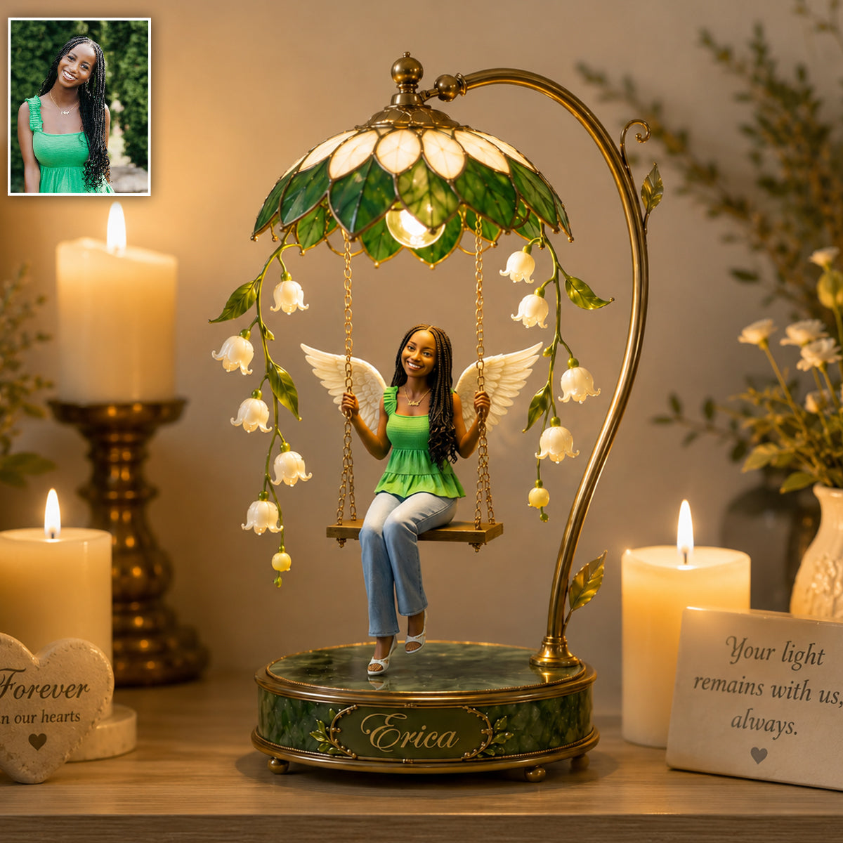 Light This When You Miss Me - Personalized Memorial Acrylic LED Night Light